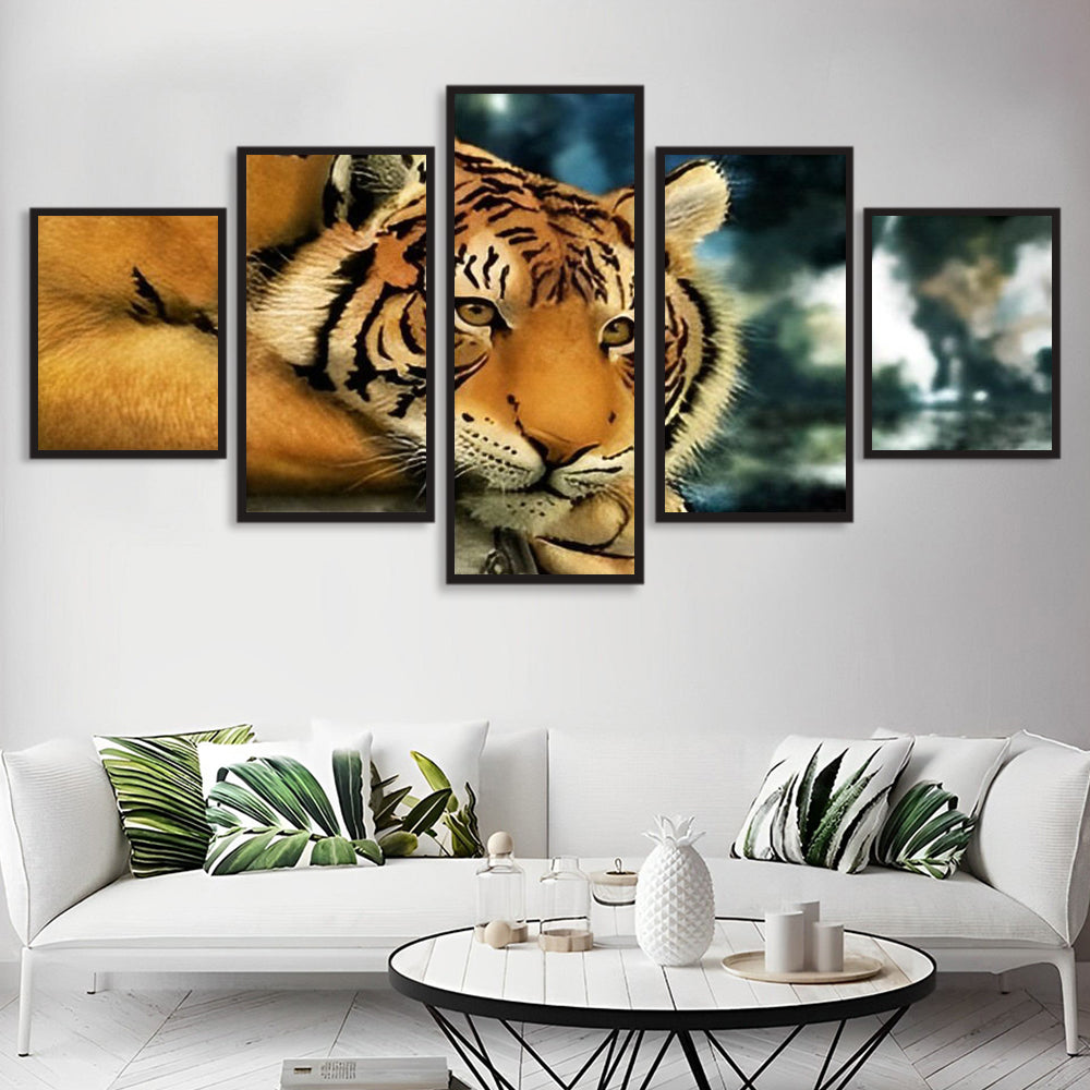 Een Rustende Tijger 5 Platen Diamond Painting