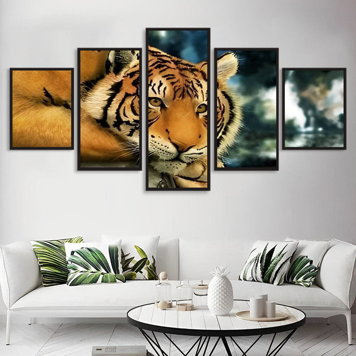 Een Rustende Tijger 5 Platen Diamond Painting