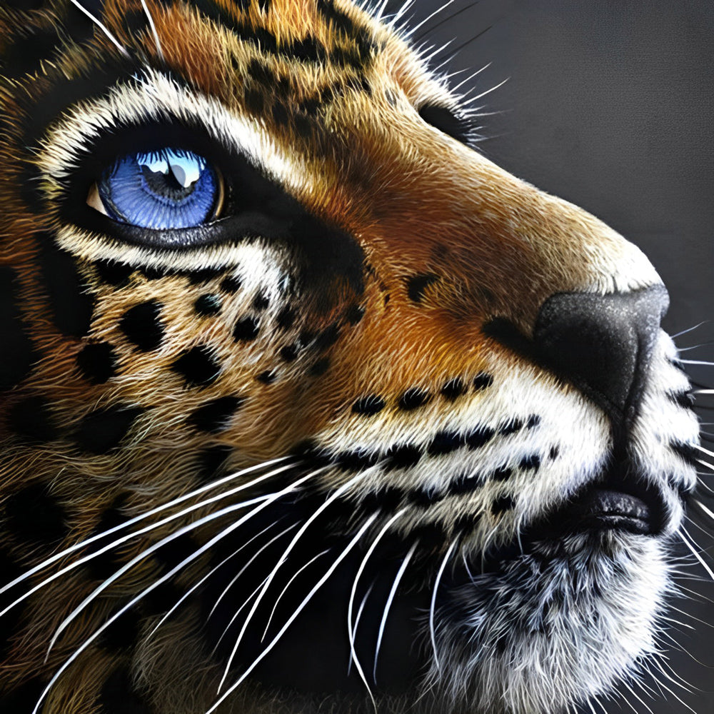 Een Tijger Kijkt omhoog Diamond Painting