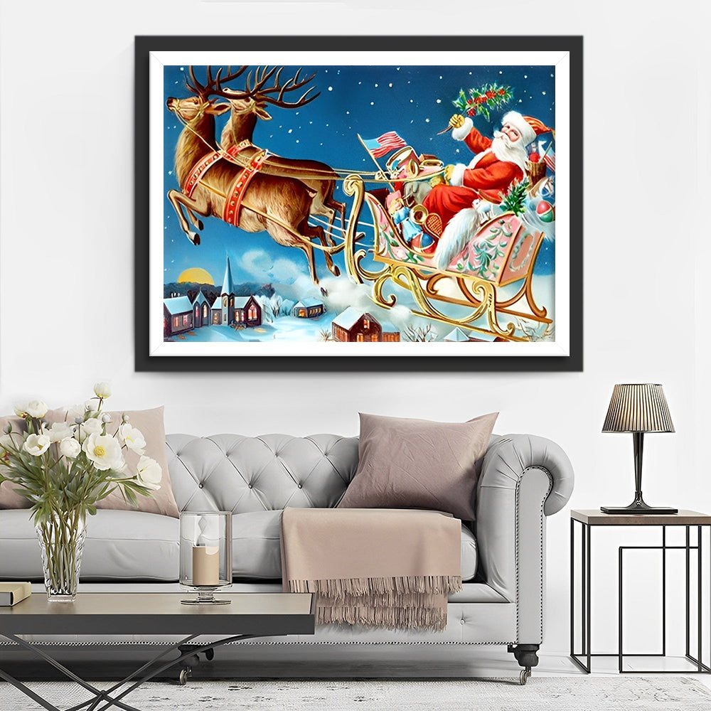 Feestelijke Sleerit van Sinterklaas Diamond Painting