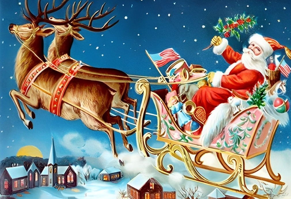 Feestelijke Sleerit van Sinterklaas Diamond Painting