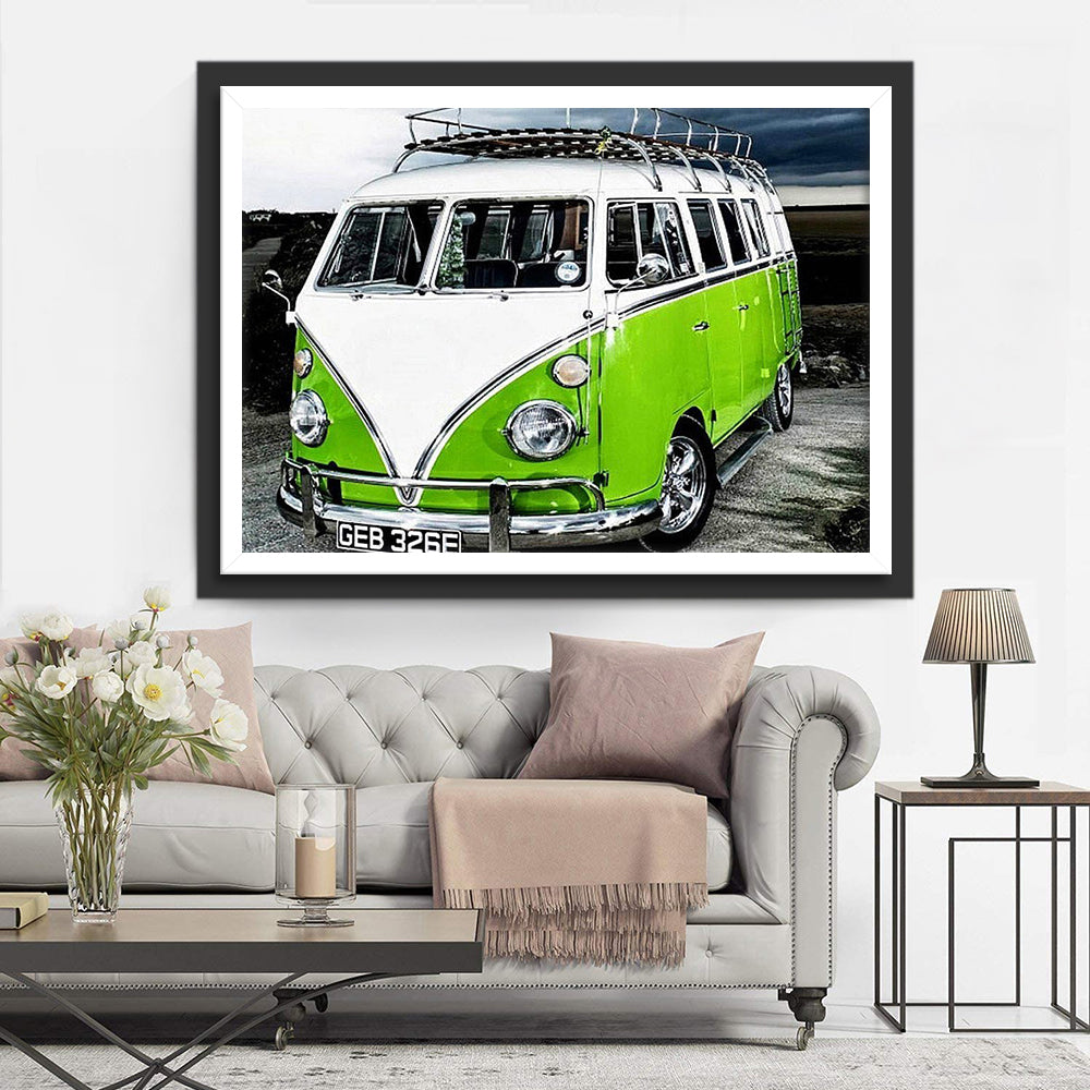 Fleurige Klassieke Camper Diamond Painting