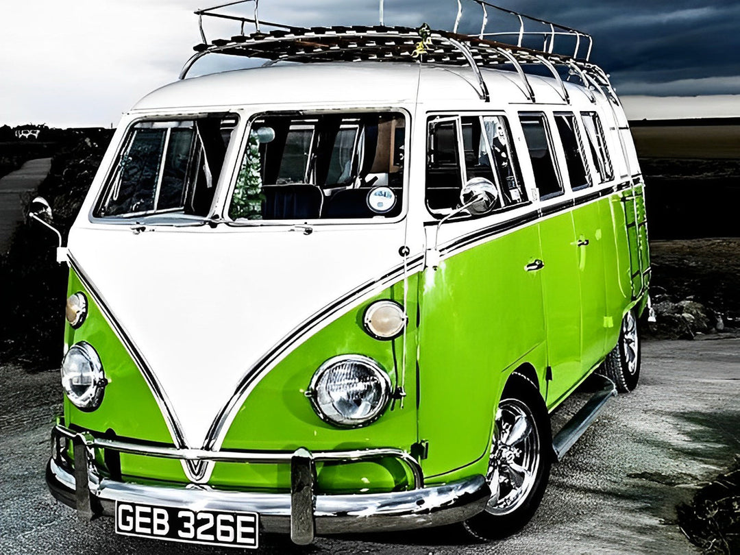 Fleurige Klassieke Camper Diamond Painting