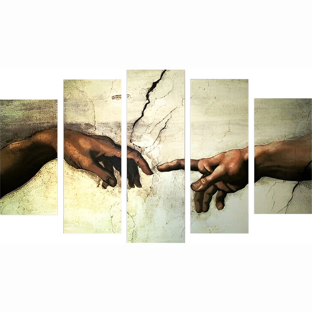 Goddelijke Aanraking in Vijf Panelen 5 Platen Diamond Painting