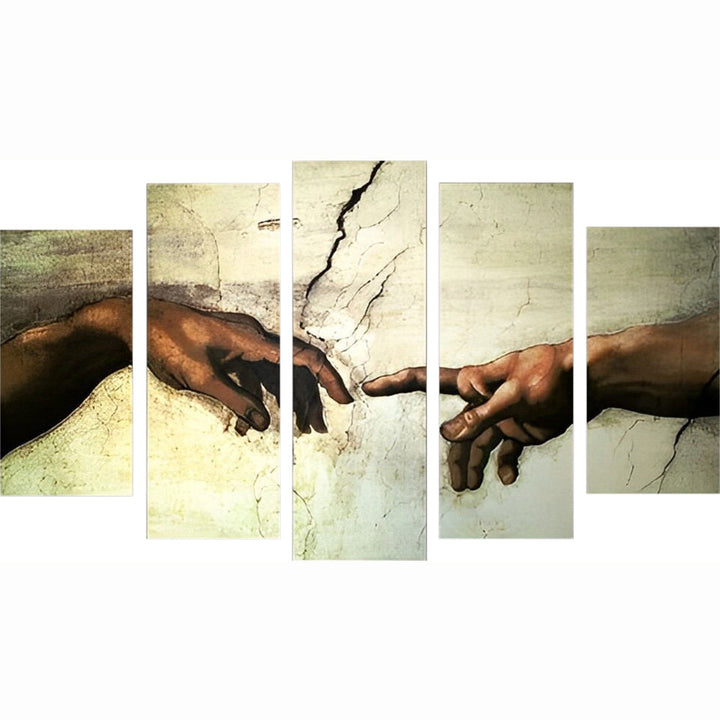 Goddelijke Aanraking in Vijf Panelen 5 Platen Diamond Painting
