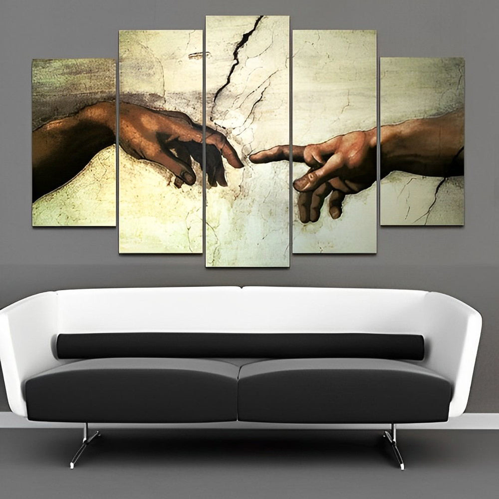 Goddelijke Aanraking in Vijf Panelen 5 Platen Diamond Painting