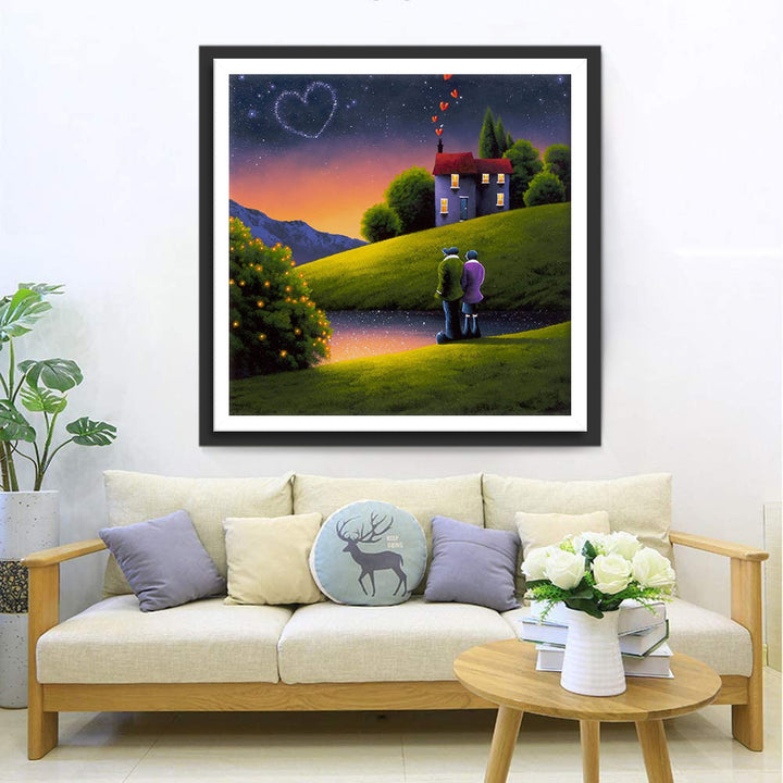 Hartverwarmend Liefdesbeeld Diamond Painting