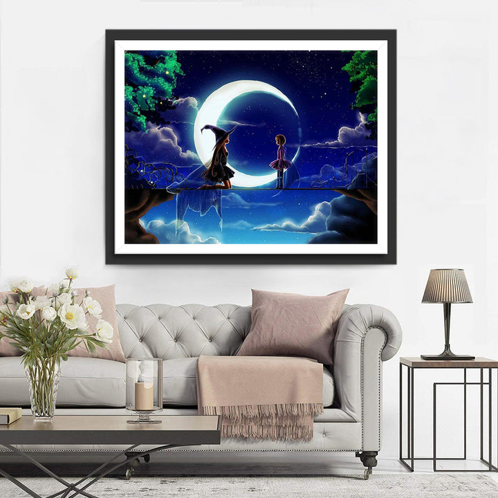 Heks en Kind Diamond Painting