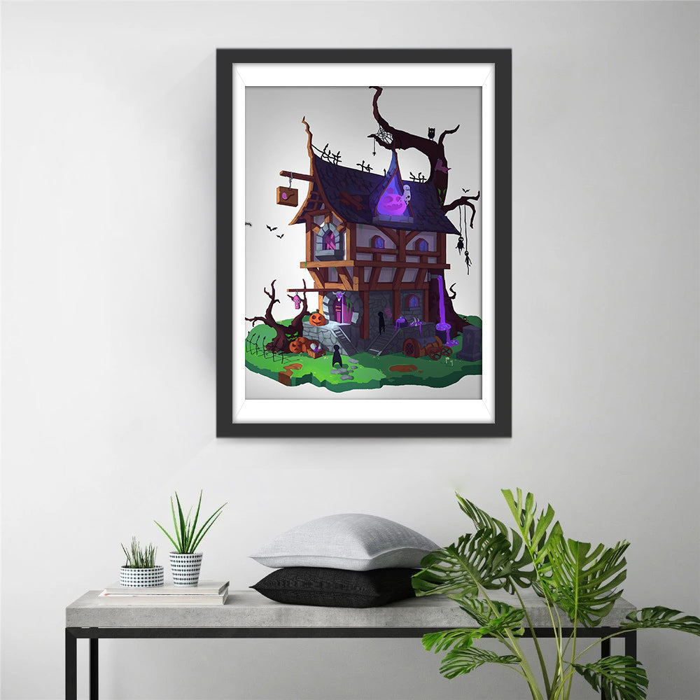 Heksennest met Gloeiende Geesten Diamond Painting