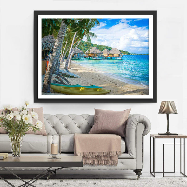 Het Betoverende Tropische Strandparadijs Diamond Painting