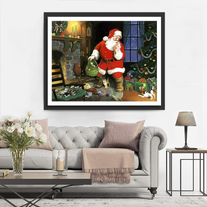 Het Huis van de Kerstman Diamond Painting