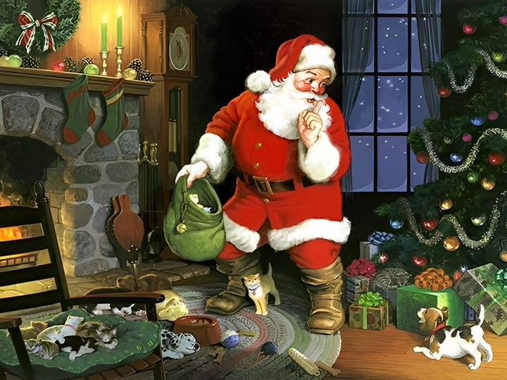 Het Huis van de Kerstman Diamond Painting