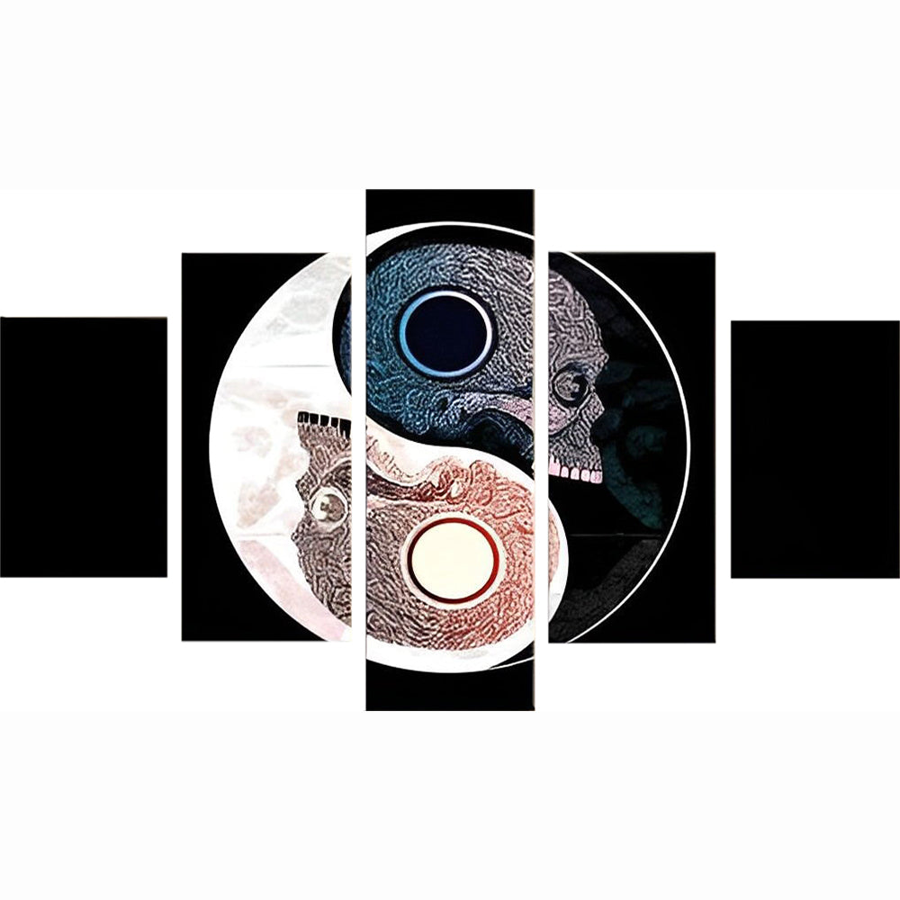 Het Symbool van Yin en Yang 5 Platen Diamond Painting