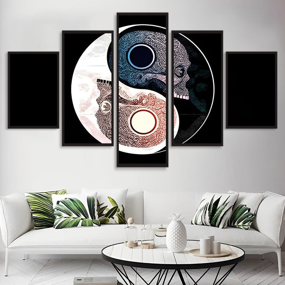 Het Symbool van Yin en Yang 5 Platen Diamond Painting