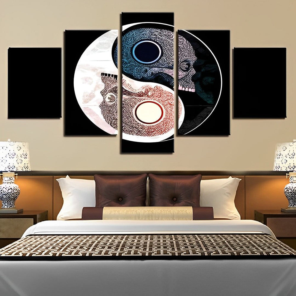 Het Symbool van Yin en Yang 5 Platen Diamond Painting