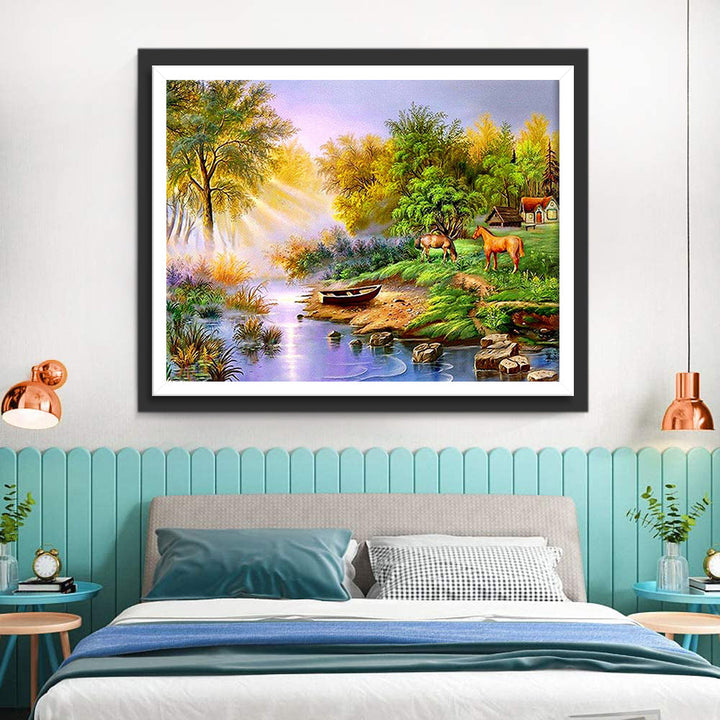 Idyllisch Platteland Diamond Painting