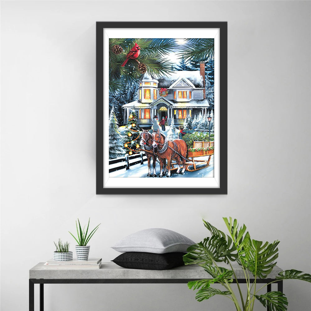 Idyllisch Wintergezicht Diamond Painting