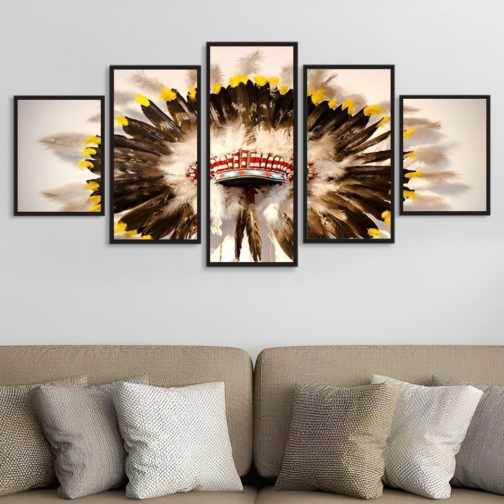 Indiaans Hoofdtooisel 5 Platen Diamond Painting