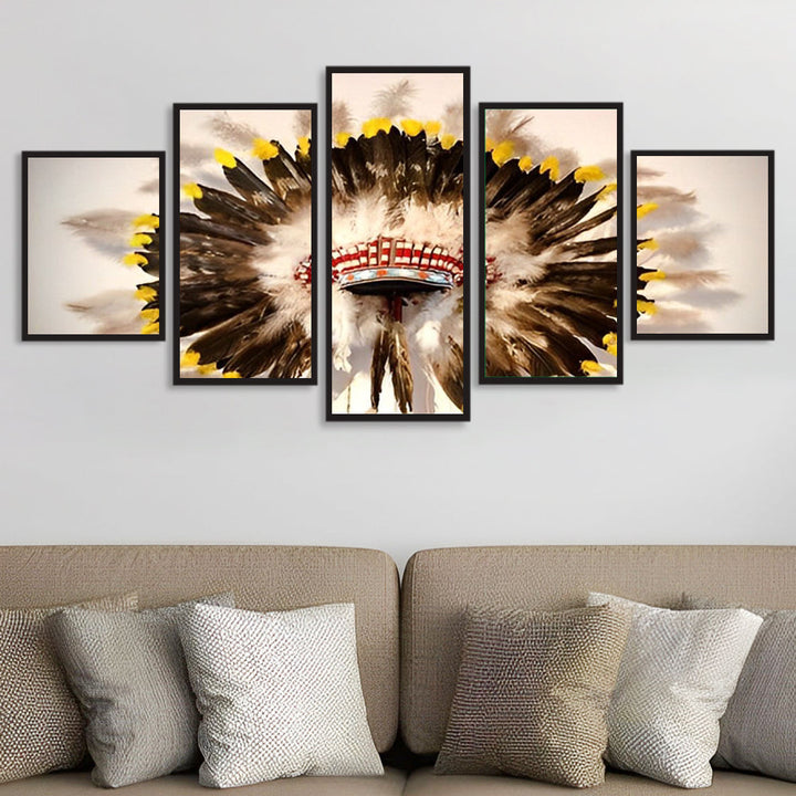 Indiaans Hoofdtooisel 5 Platen Diamond Painting