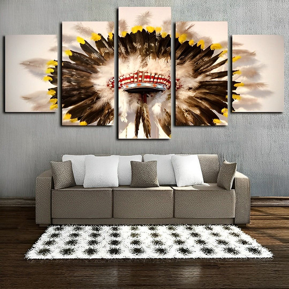 Indiaans Hoofdtooisel 5 Platen Diamond Painting