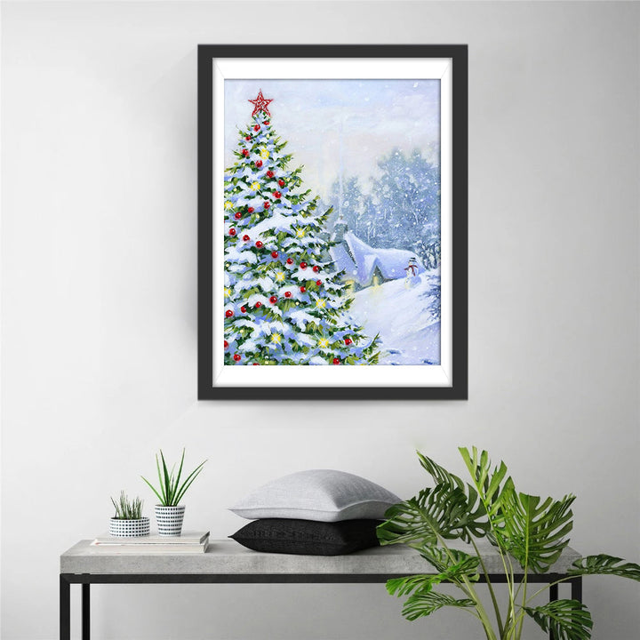 Kerstboom met Ster Diamond Painting