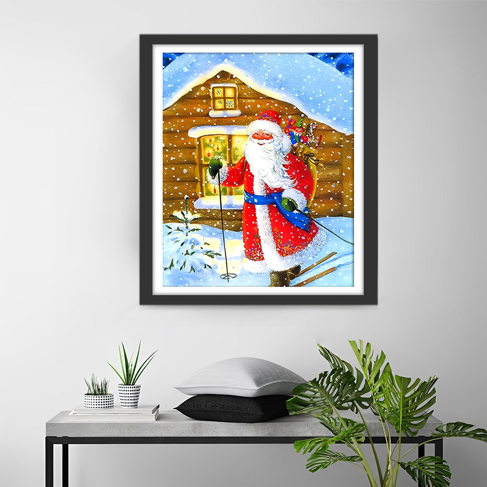 Kerstskiën met Sinterklaas Diamond Painting