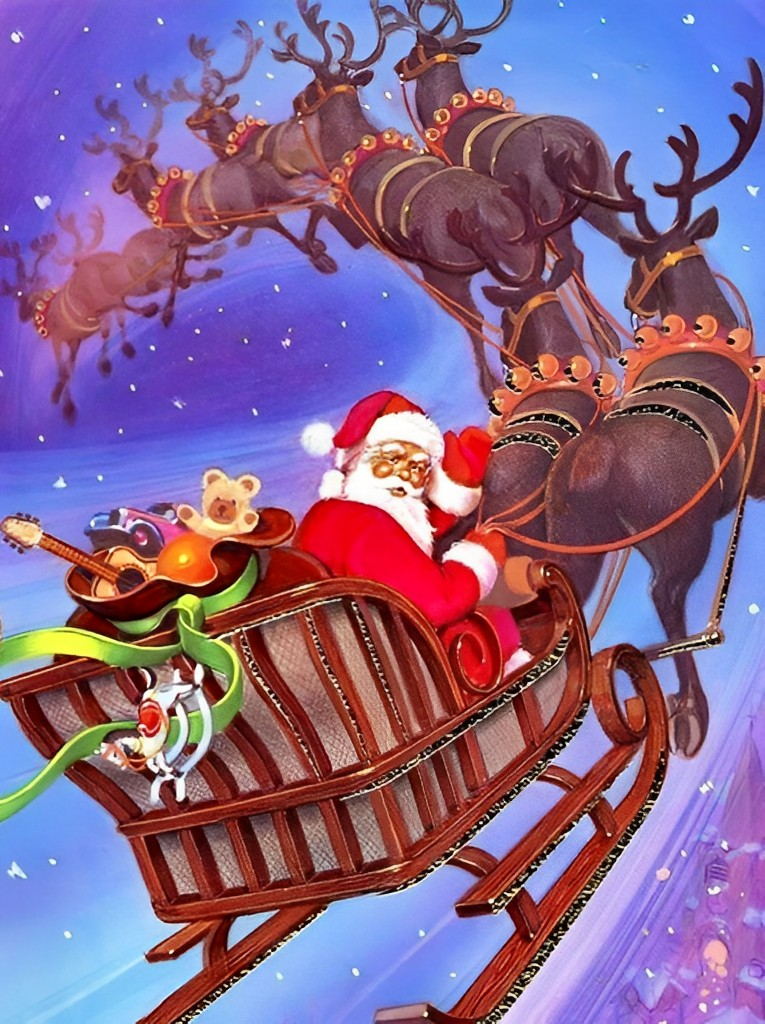 Kerstvlucht vol Plezier Diamond Painting