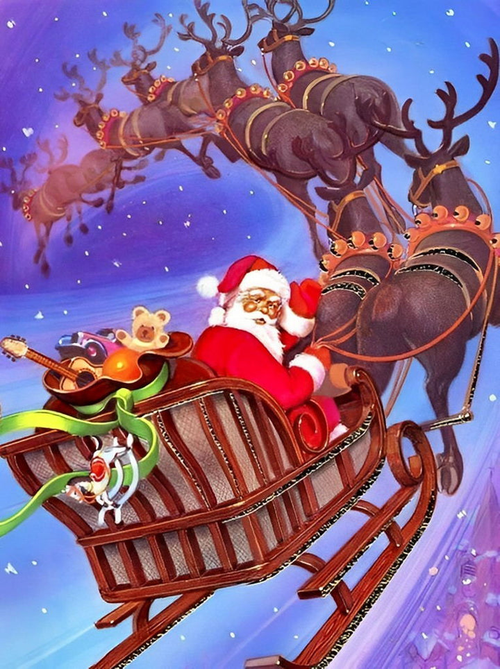 Kerstvlucht vol Plezier Diamond Painting