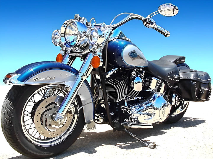 Klassiek en Vrij Motorbeeld Diamond Painting