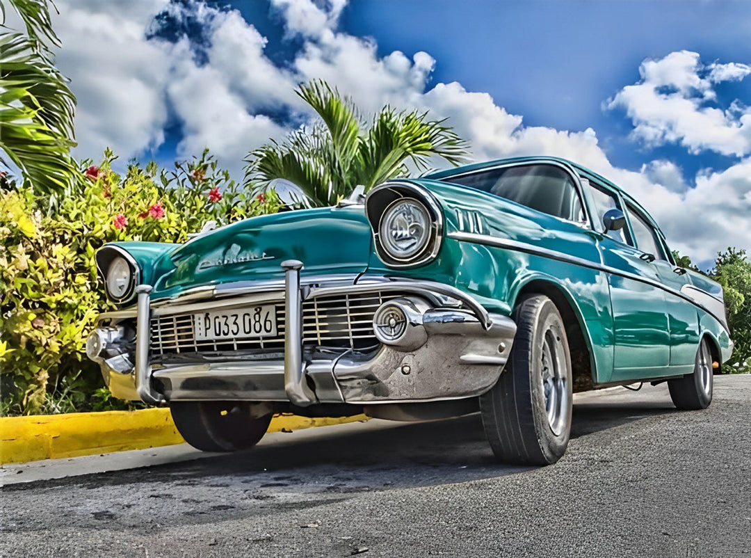 Klassiek Nostalgisch Autobeeld Diamond Painting