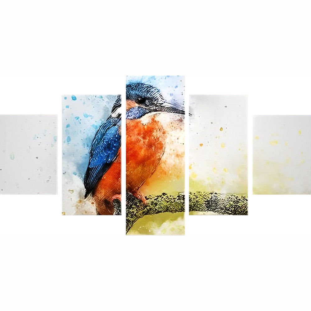 Kleurrijke Vlucht van de IJsvogel 5 Platen Diamond Painting