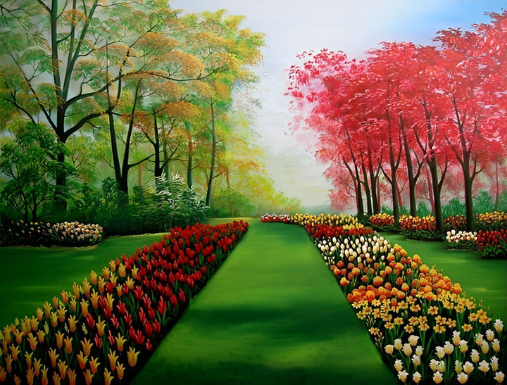 Lentetuin Diamond Painting