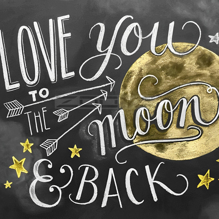 Liefdesboodschap naar de Maan en Terug Diamond Painting