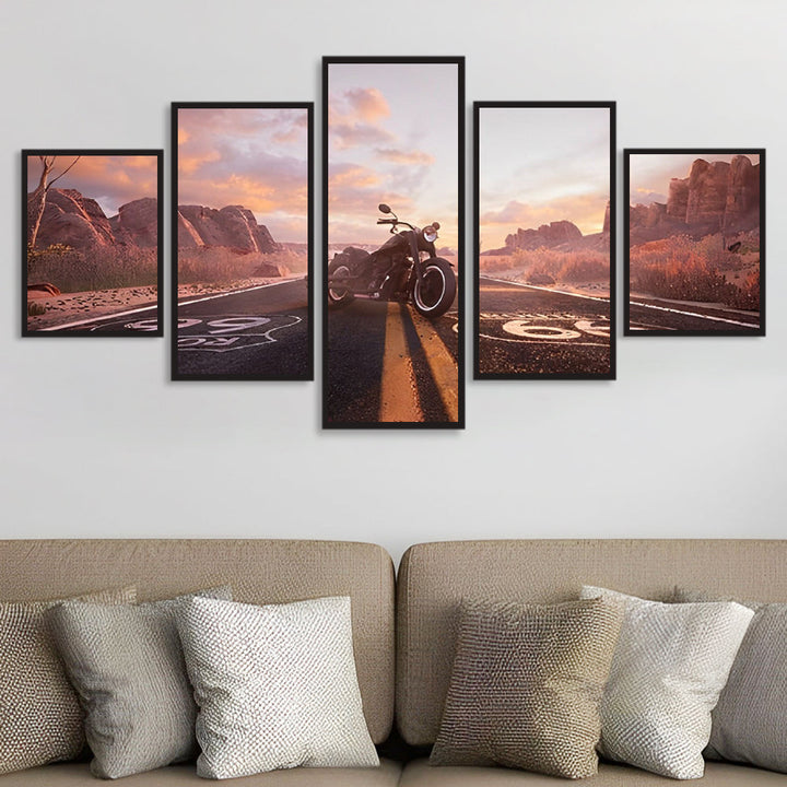 Magisch Motorbeeld dat de Weg Verovert 5 Platen Diamond Painting