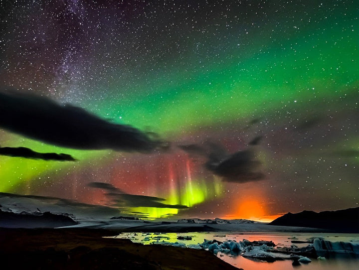 Magisch Noorderlichtweelde onder Melkwegdeken Diamond Painting