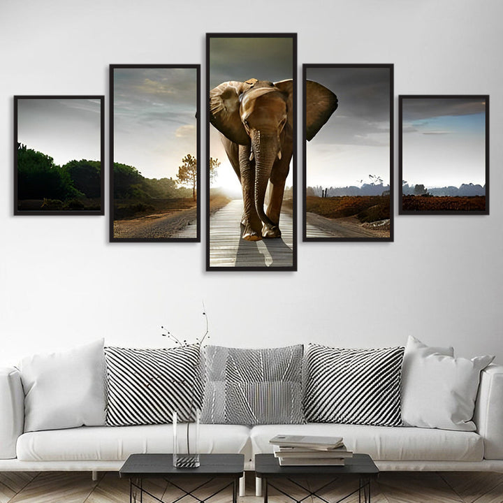 Majestueuze Olifant op Reis 5 Platen Diamond Painting