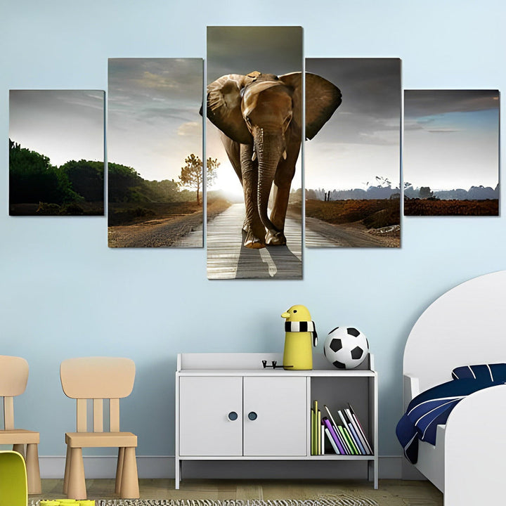 Majestueuze Olifant op Reis 5 Platen Diamond Painting