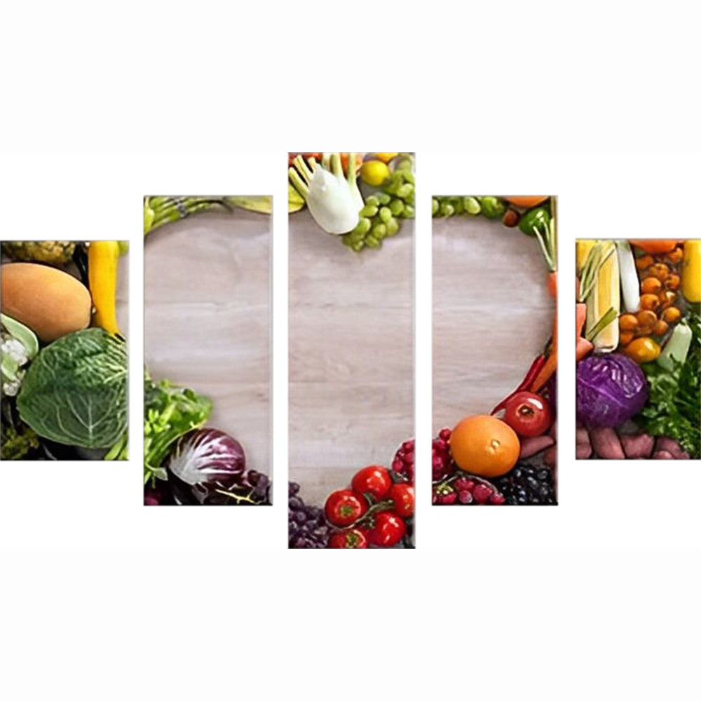 Moderne Groentewanddecoratie 5 Platen Diamond Painting