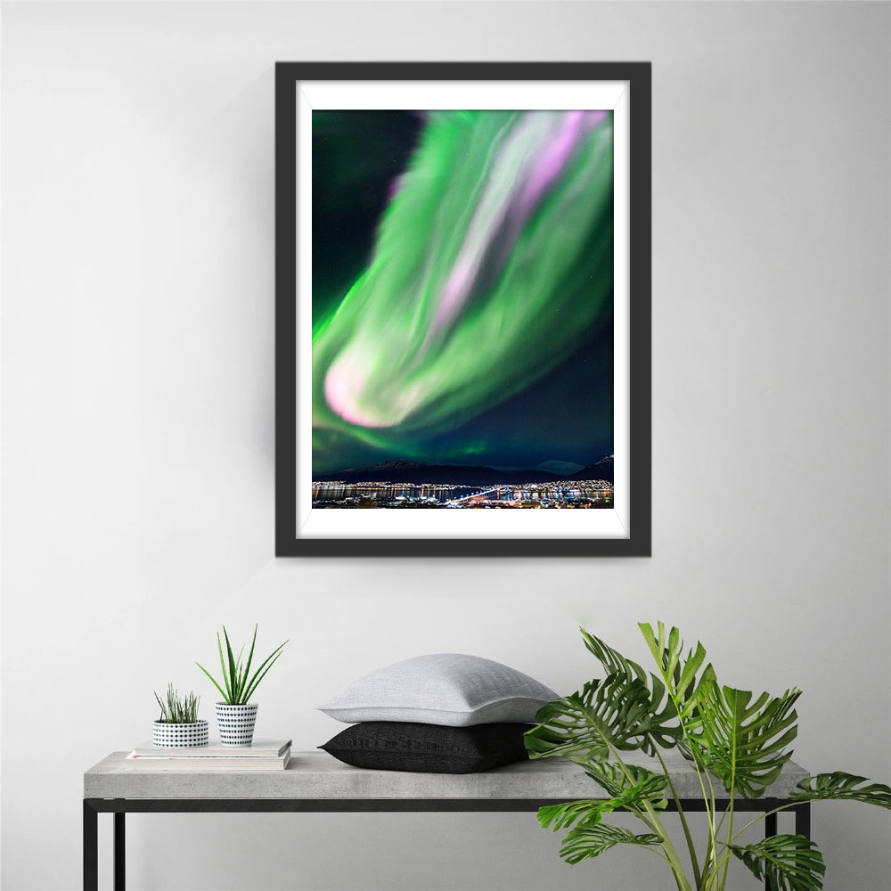 Mysterieuze Groen-roze Rook Diamond Painting