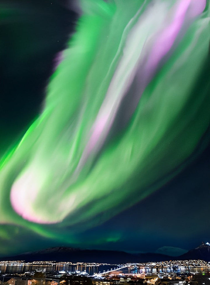 Mysterieuze Groen-roze Rook Diamond Painting