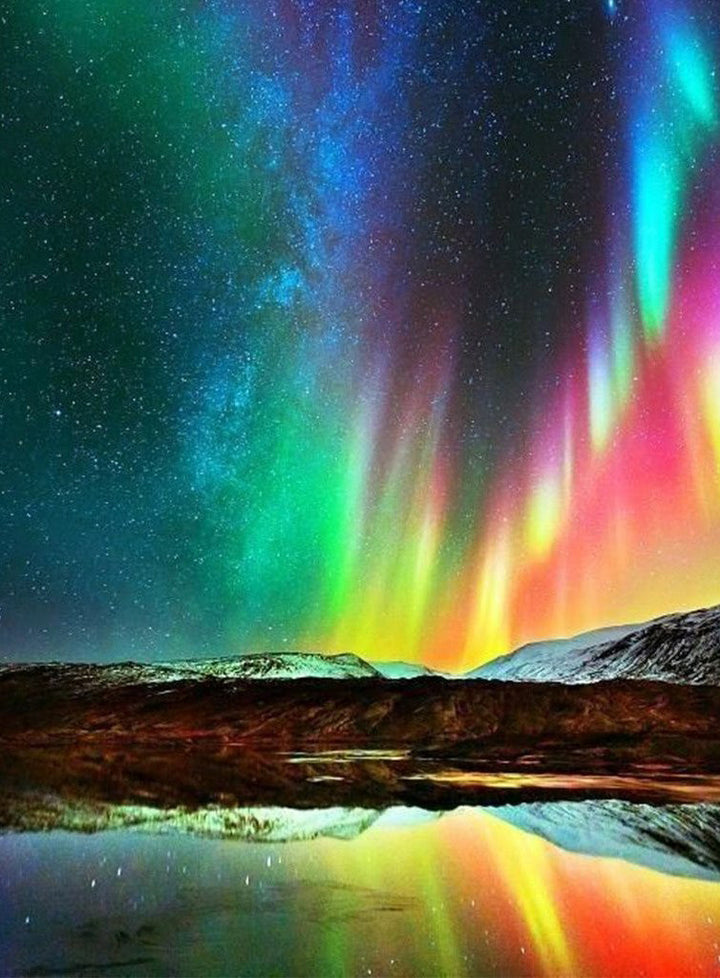 Nachtelijke Kleurenfeest in de Natuur Diamond Painting