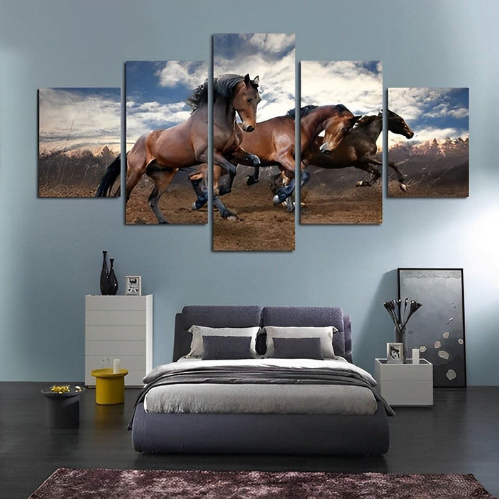 Onstuitbare Paarden 5 Platen Diamond Painting