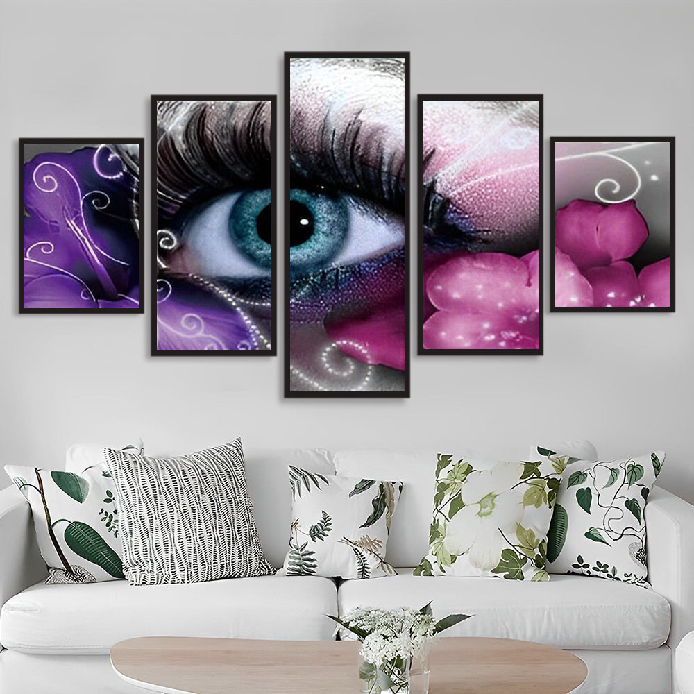Oog in Purperen en Roze Sfeer 5 Platen Diamond Painting