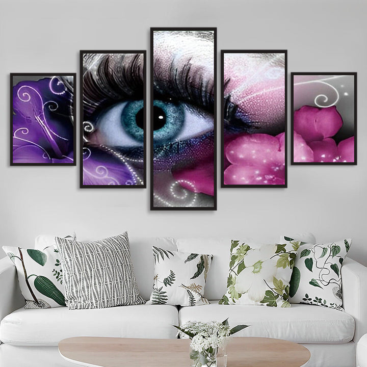 Oog in Purperen en Roze Sfeer 5 Platen Diamond Painting