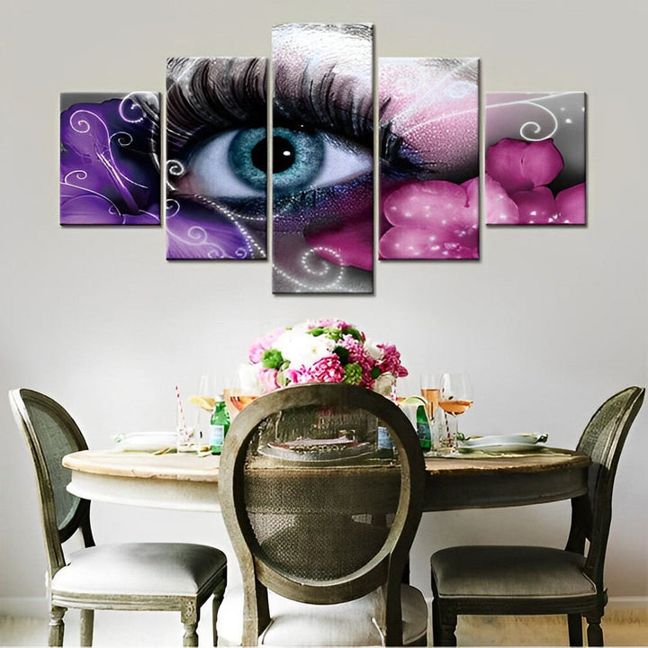 Oog in Purperen en Roze Sfeer 5 Platen Diamond Painting