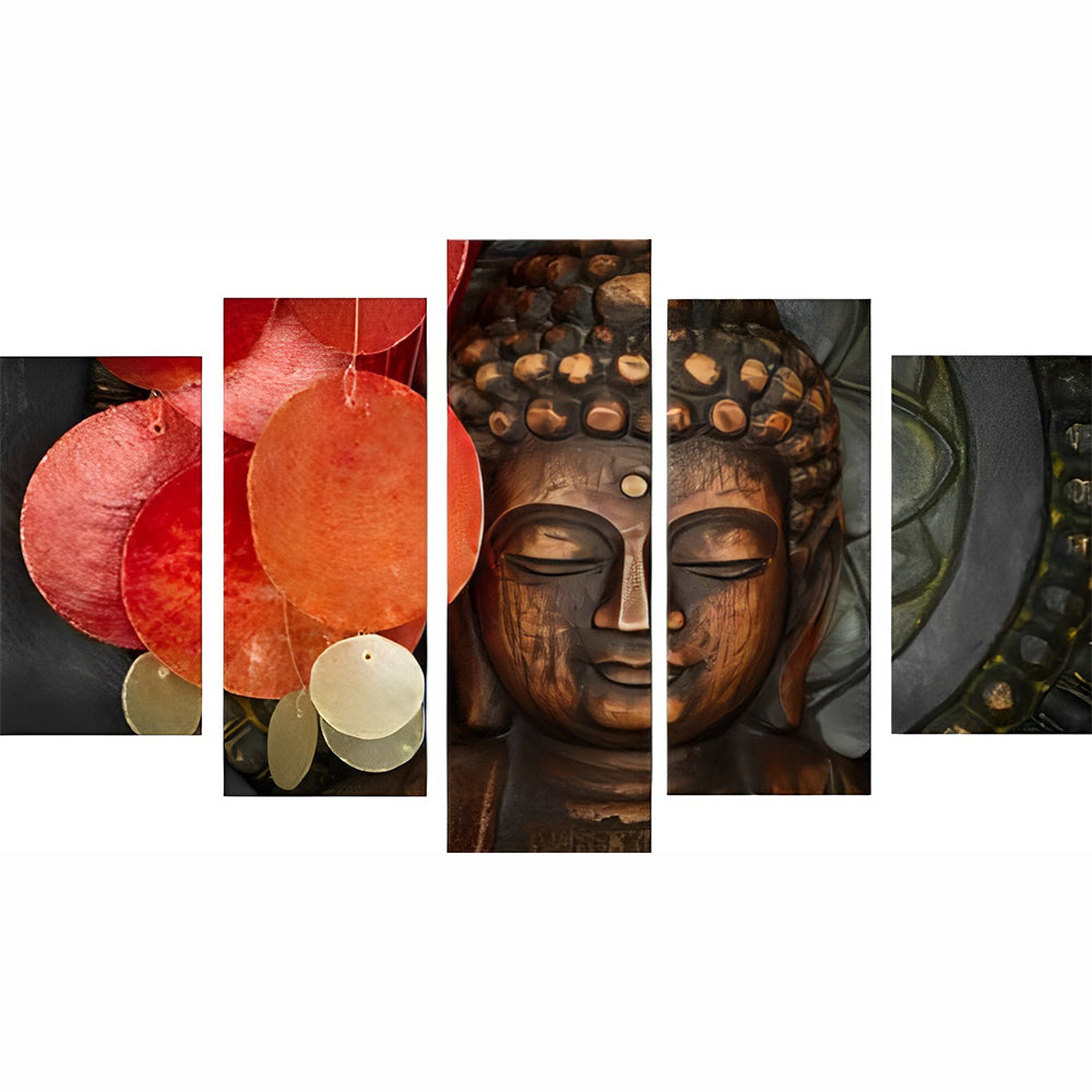 Plechtige Boeddha-aanblik 5 Platen Diamond Painting