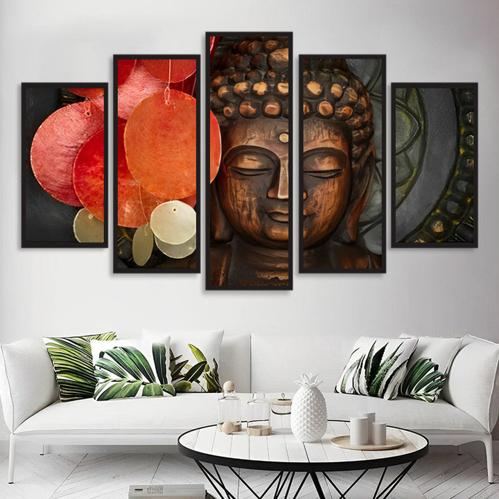 Plechtige Boeddha-aanblik 5 Platen Diamond Painting