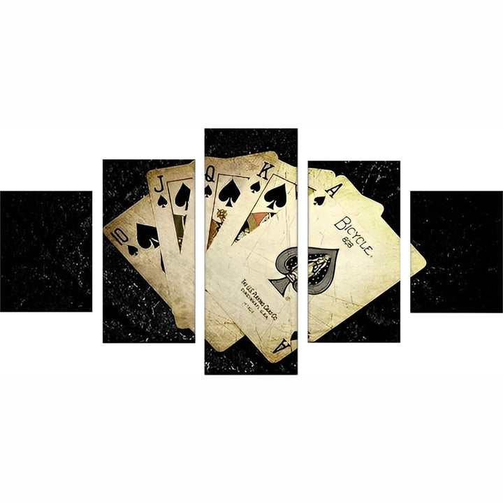 Pokerhand 5 Platen Diamond Painting