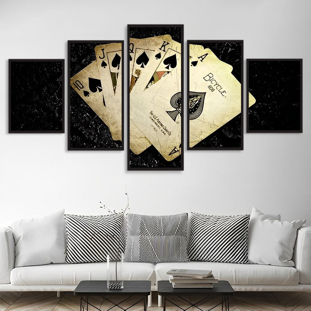 Pokerhand 5 Platen Diamond Painting