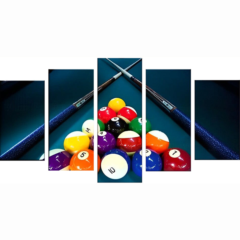 Poolballen en -keuen 5 Platen Diamond Painting